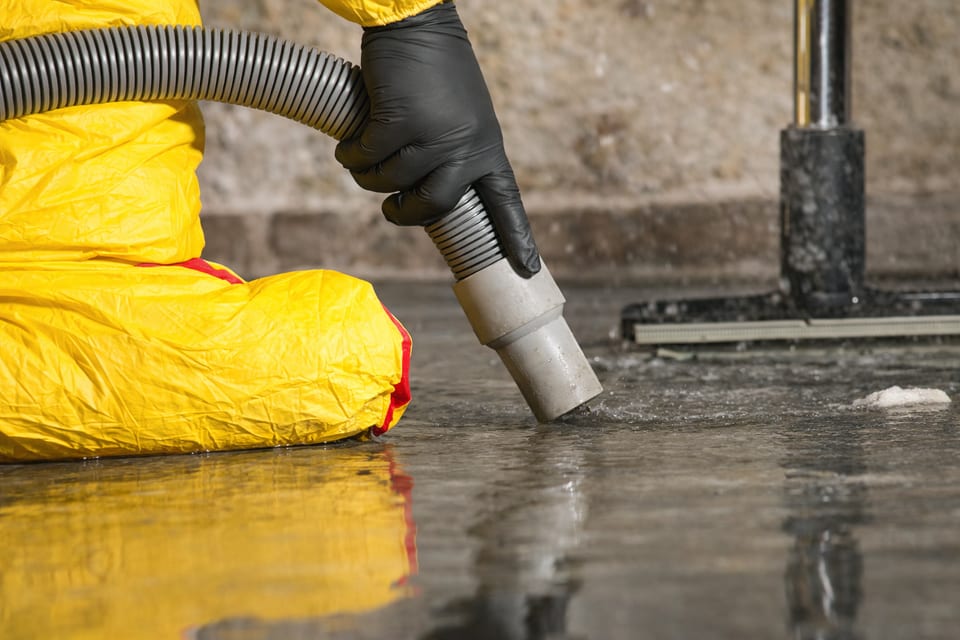 Sewage backup cleanup and Category 3 water remediation